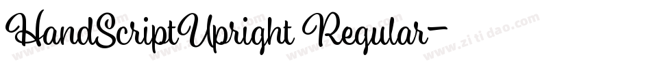 HandScriptUpright Regular字体转换